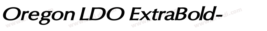 Oregon LDO ExtraBold字体转换